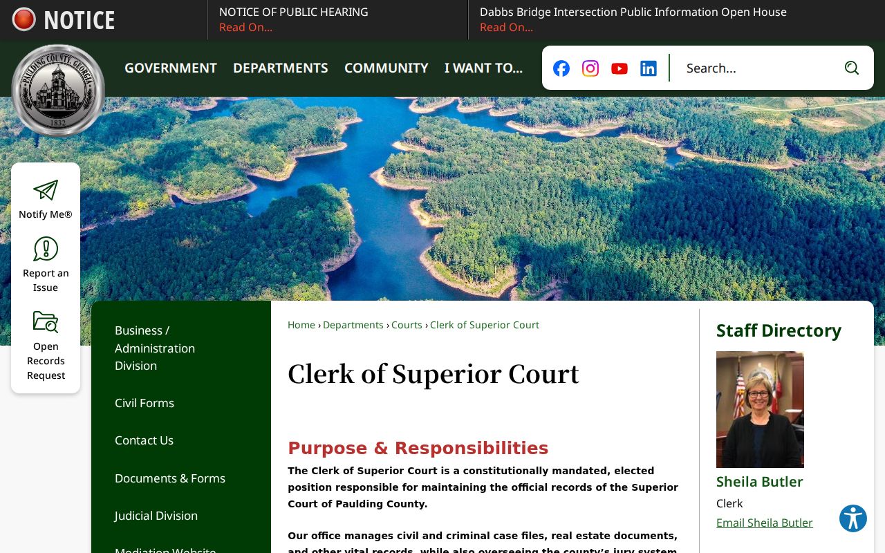 Paulding County Clerk of Superior Court official page
