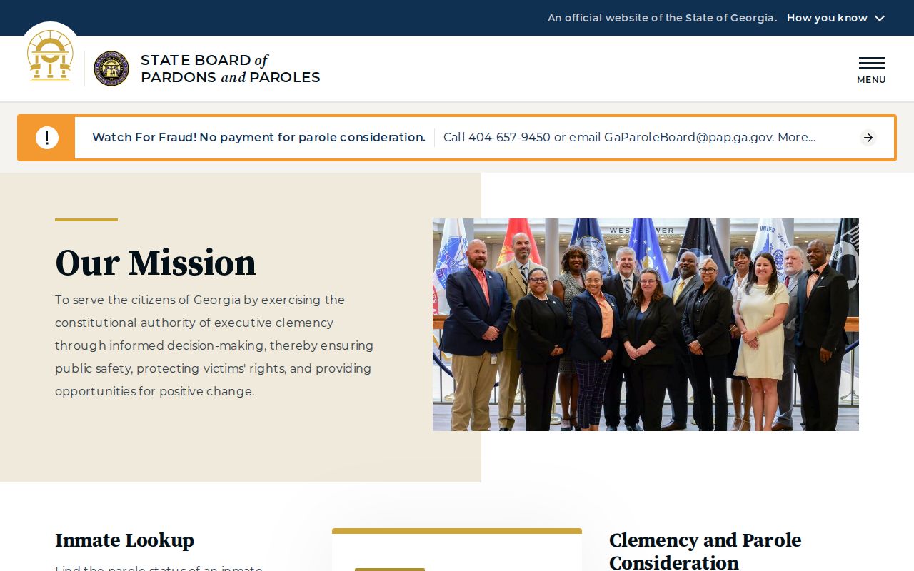 Georgia State Board of Pardons and Paroles website