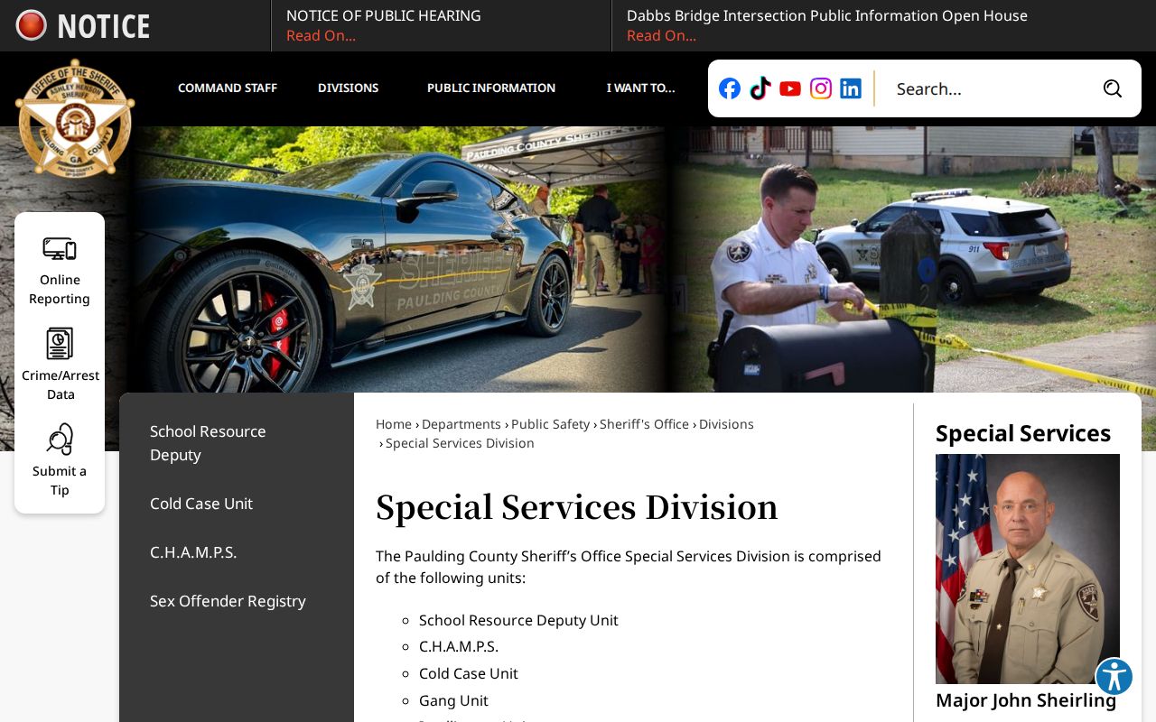Paulding County sex offender registry unit contact information