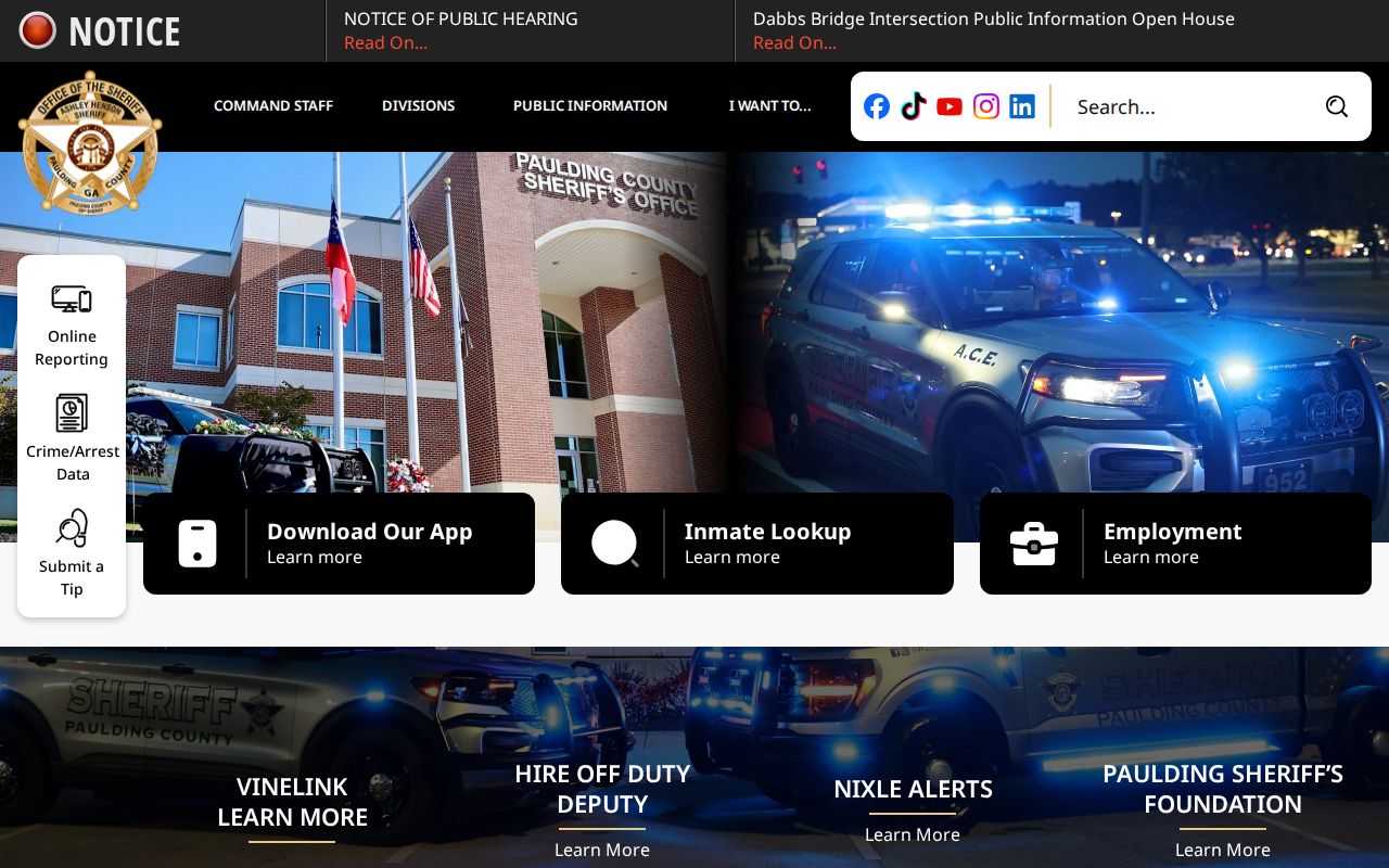 Paulding County sheriff sex offender lookup and alert resources